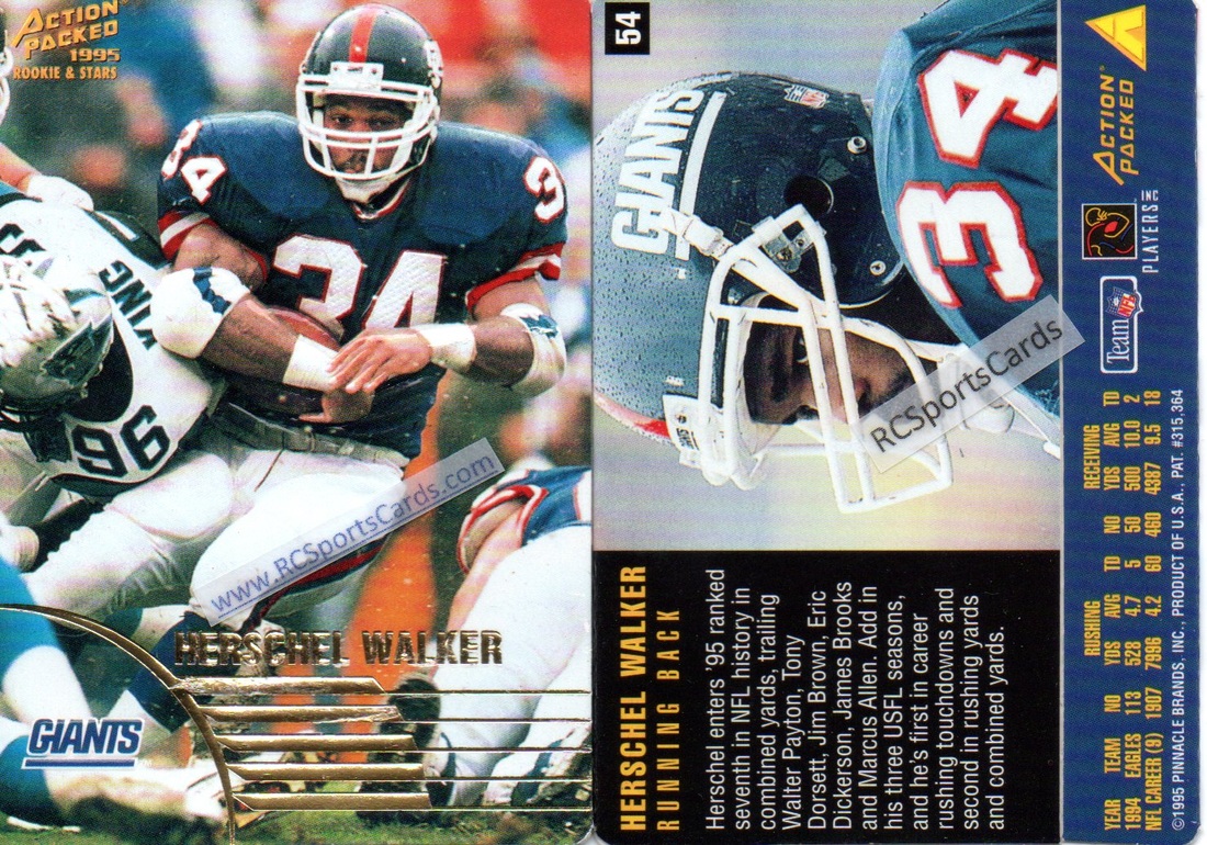 1995 - 1996 New York Giants Football Trading Cards here. - RCSportsCards